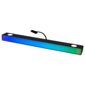 Simagic P1000 Sim Ray-Bar showing RGB lighting effect with gradient colors for immersive pedal setup