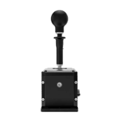 Simagic DS-8X shifter rear view showing solid construction and mounting base
