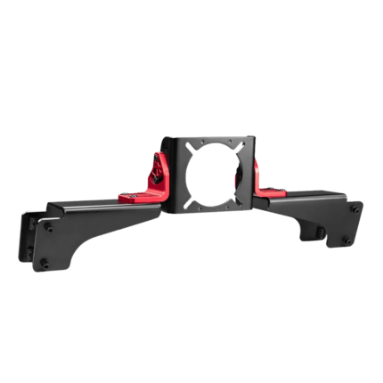 Next level racing elite dd side and front mount adapter in angled view.