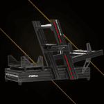 Studio render of Next Level Racing F-GT Elite 160 Scuderia Ferrari Edition chassis with carbon upgrades