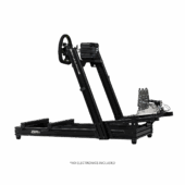 GT Elite Lite cockpit with wheel base and pedals installed side angle