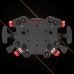 Simagic GT Pro Hub front view with illuminated LED shift lights and buttons active