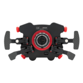 Simagic GT Pro Hub rear view with quick release system and magnetic shifters