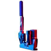 Simagic haptic reactor installed on hydraulic handbrake showing expanded use for tactile feedback