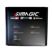 Simagic P1000 brake upgrade kit packaging box showing Simagic branding and product contents overview
