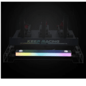 Simagic P1000 Sim Ray-Bar with full ambient RGB lighting setup under pedal system