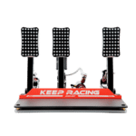 Simagic P2000 heel stop installed on three pedal set