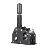 Simagic Q1 sequential shifter angled side view with metal lever and compact housing