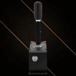 Simagic Q1S sequential shifter front view with vertical lever and compact base unit