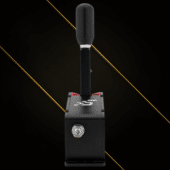 Simagic Q1S sequential shifter front view with vertical lever and compact base unit