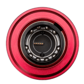 Close-up of Simagic QR70 quick release locking mechanism showing precision bearing and connection pins