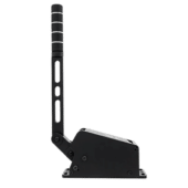 Alternate side angle of Simagic TB-1 handbrake showing base housing and lever geometry