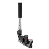 Top angled view of Simagic TB-RS handbrake displaying reservoir and linkage system