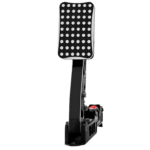 Front view of Simagic P2000 clutch pedal with perforated pedal plate and rigid construction