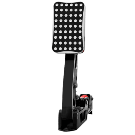 Front view of Simagic P2000 clutch pedal with perforated pedal plate and rigid construction