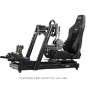 NLR Elite ers3 reclining seat - PU Leather & Suede Edition Mounting a GT Elite Frame with Electronics - Front Left Side View