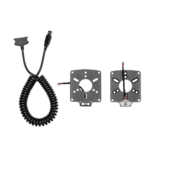Simagic MagLink cable and adapter kit showing coiled USB cable and magnetic connection system for Simagic wheels