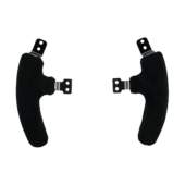 Asetek Formula suede handles for sim racing wheel with high grip texture and ergonomic shape for performance driving