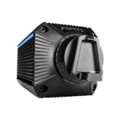 Asetek Forte wheelbase close-up showing precision build, mounting interface and industrial finish