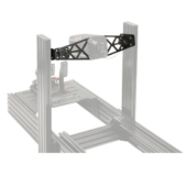 Asetek front mount installed on aluminium profile rig supporting direct drive wheelbase with high rigidity