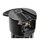 Close up of Asetek Invicta QR system internal electronics and precision engineered locking system