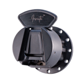 Asetek Invicta quick release hub front view showing secure locking mechanism and premium finish