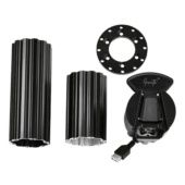 Asetek Invicta quick release adapter kit with aluminium sleeves and hub for sim racing wheel connection