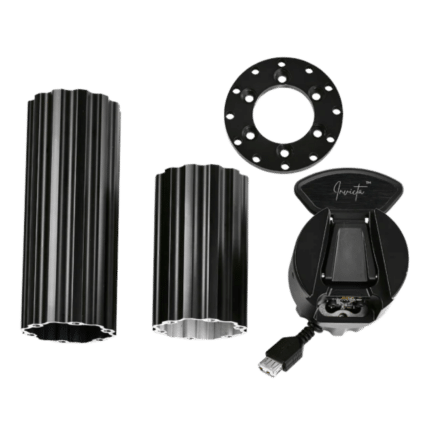 Asetek Invicta quick release adapter kit with aluminium sleeves and hub for sim racing wheel connection