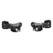 Asetek magnetic input paddles front angle view showing dual paddle modules with adjustable mounting and precision trigger mechanism