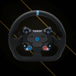 Cube Controls GT Pro V2 perforated leather steering wheel front view black Reparto Corse design
