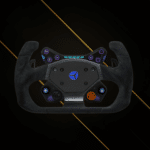 Cube Controls GT Pro V2 GT Zero rubber steering wheel front view black high grip racing design