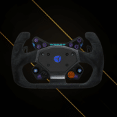 Cube Controls GT Pro V2 GT Zero rubber steering wheel front view black high grip racing design