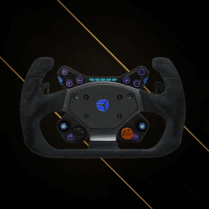 Cube Controls GT Pro V2 GT Zero rubber steering wheel front view black high grip racing design