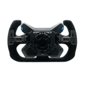 Cube Controls GT Pro V2 Zero suede rear view with magnetic paddle shifters and rigid structure