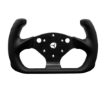 Cube Controls GT Zero rubber rim front view GT style steering wheel with ergonomic grip design