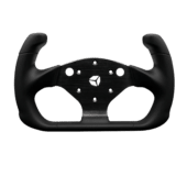 Cube Controls GT Zero rubber rim front view GT style steering wheel with ergonomic grip design