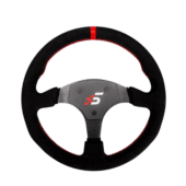 Simagic P330-R round steering wheel rim with red center stripe and premium grip finish