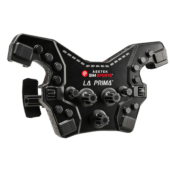 Asetek La Prima Formula button box front view showing button layout, rotary switches and race-inspired design