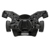 Asetek La Prima Formula button box rear view showing mounting interface, paddles and structural design