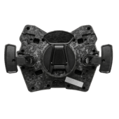 Asetek La Prima GT Button Box Black Edition rear view showing carbon composite housing and mounting interface