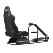 Next Level Racing GTRacer 2.0 simulator cockpit side profile with GT-style racing seat and adjustable frame