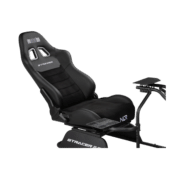 Angled view of Next Level Racing GT Racer 2.0 racing seat and cockpit structure