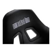 Next Level Racing GTRacer 2.0 GT-style seat with embroidered branding and harness openings