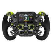 GSI Formula Pro Elite V2 TKX edition sim racing wheel with highlighted rotary encoders and premium control layout