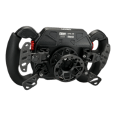 GSI Formula Pro Elite V2 sim racing wheel rear angle view highlighting paddle system and billet construction hub not included