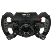 GSI Formula Pro Elite V2 sim racing wheel rear view showing dual clutch paddles and mounting interface hub not included