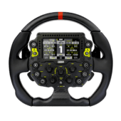 GSI GT-MAX32 Sable edition sim racing wheel with subtle control accents and integrated telemetry screen