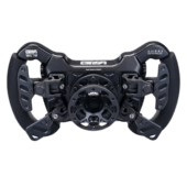 GSI GXL V2 sim racing wheel rear view showing dual clutch paddles and mounting interface hub not included