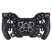 GSI Hyper SL Phantom edition sim racing wheel front view with blacked out control finish