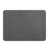 Close-up texture of the grey mesh fabric used in the PRS1 racing seat, offering breathability, durability, and racing-grade comfort.